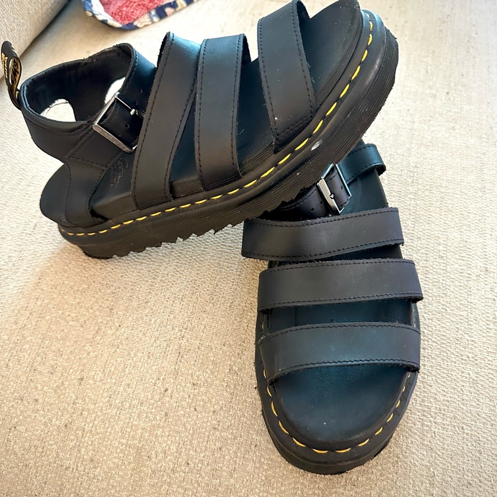 Dr. Martens Women’s Blair Black Leather Sandal